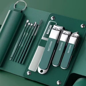 10Pcs/set Professional Nail Clipper Set Portable Nail Scissors Stainless Steel Manicure Pedicure Tool