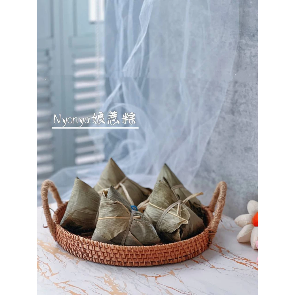 马六甲娘惹肉粽 Melaka Nyonya Blue Flower Rice Dumplings (5pcs/set)A 娘惹肉粽 Nyonya Pork